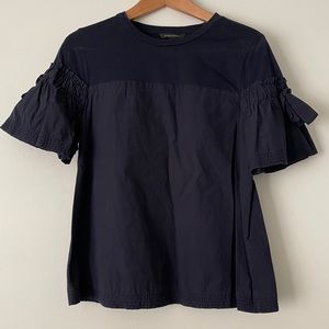 BOGO Banana Republic Poplin Ruffle Sleeve Top